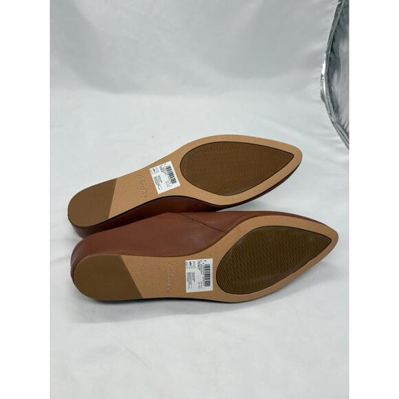 Clarks Womens Pointed Slip On Dress Shoes Size 10 Brown Comfort Cushion NEW - Picture 4 of 6